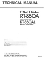 Rotel RT-850A-850AL - Technical manual 